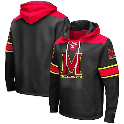 Colosseum Maryland Terrapins 20 Lace-Up Pullover Hoodie