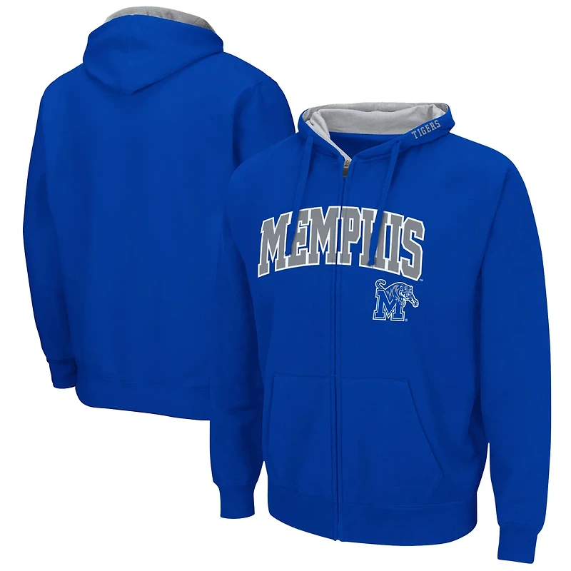 Colosseum Memphis Tigers Arch  Logo 30 Full-Zip Hoodie