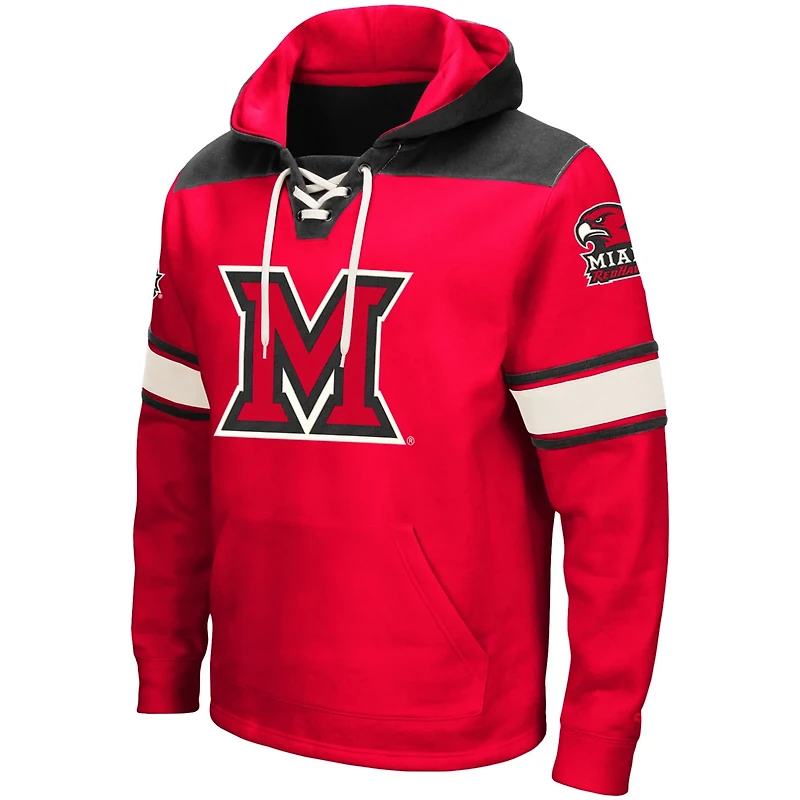 Colosseum Miami University Hawks 20 Lace-Up Pullover Hoodie