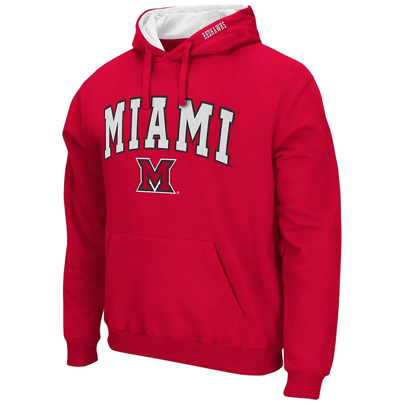 Colosseum Miami University Hawks Arch and Logo Pullover Hoodie