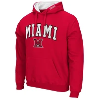 Colosseum Miami University RedHawks Arch and Logo Pullover Hoodie