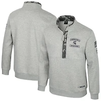 Colosseum Michigan State Spartans OORAH OHT Military Appreciation Fleece Quarter-Zip Jacket