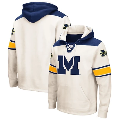 Colosseum Michigan Wolverines 20 Lace-Up Pullover Hoodie