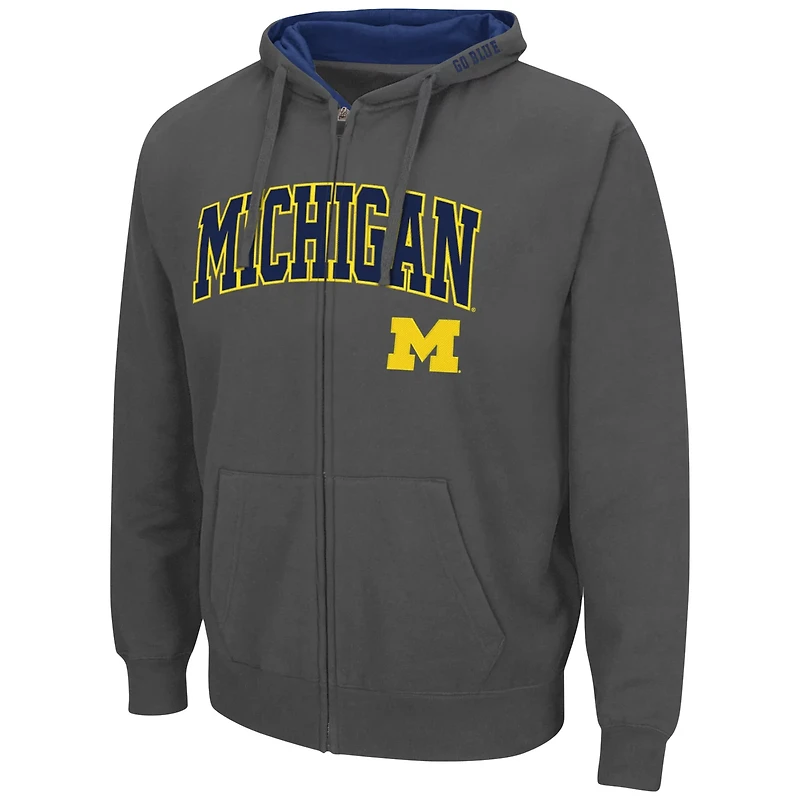Colosseum Michigan Wolverines Arch Logo 30 Full-Zip Hoodie