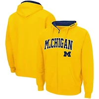 Colosseum Michigan Wolverines Arch  Logo 30 Full-Zip Hoodie