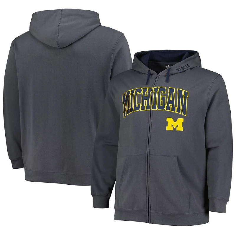 Colosseum Michigan Wolverines Big  Tall Team Full-Zip Hoodie