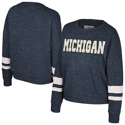 Colosseum Michigan Wolverines Lost City Speckle Pullover Sweatshirt