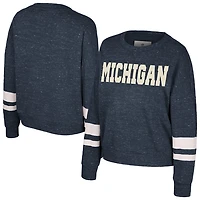 Colosseum Michigan Wolverines Lost City Speckle Pullover Sweatshirt