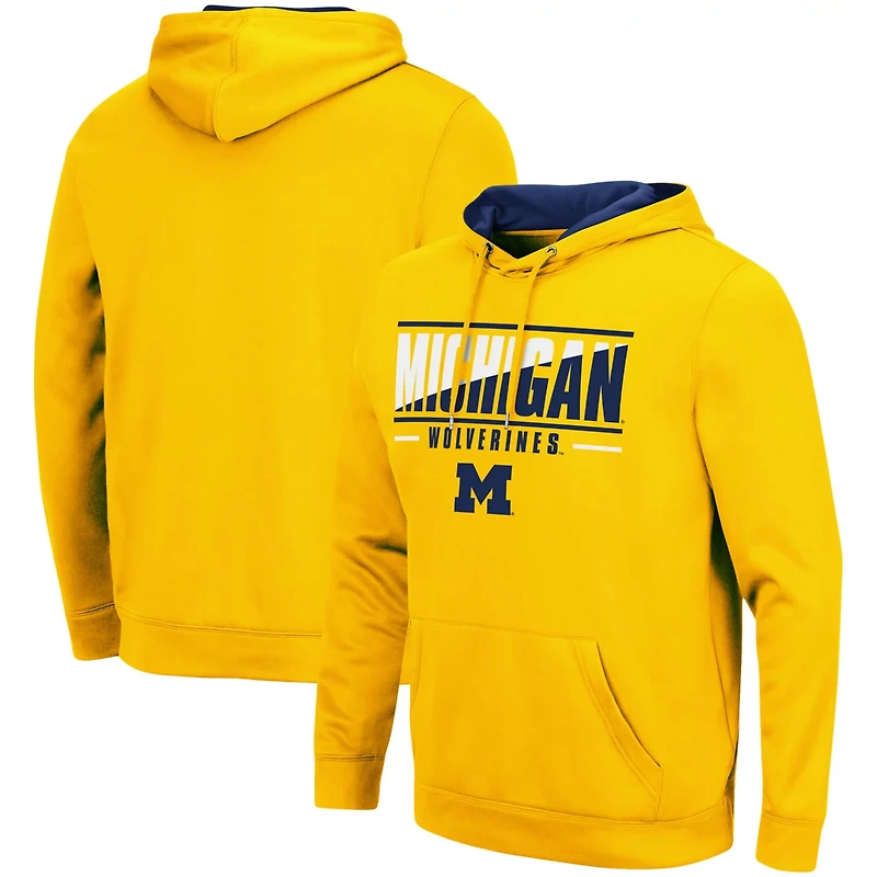 Colosseum Michigan Wolverines Slash Stack 20 Pullover Hoodie