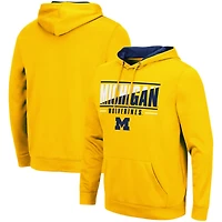 Colosseum Michigan Wolverines Slash Stack 20 Pullover Hoodie