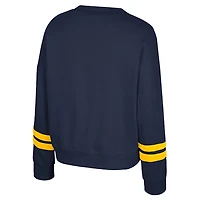 Colosseum Michigan Wolverines Splashy Crewneck Fleece Sweatshirt