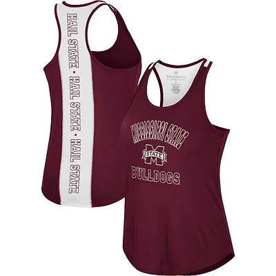 Colosseum Mississippi State Bulldogs 10 Days Racerback Scoop Neck Tank Top