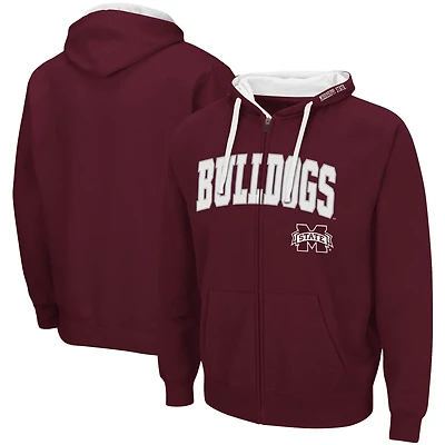 Colosseum Mississippi State Bulldogs Big  Tall Full-Zip Hoodie
