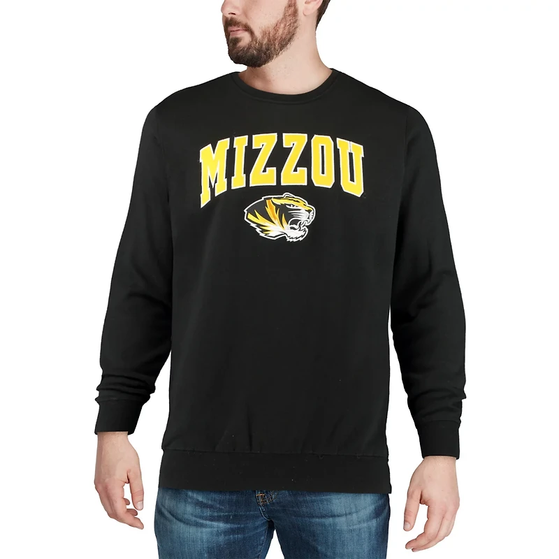 Colosseum Missouri Tigers Arch  Logo Crew Neck Sweatshirt