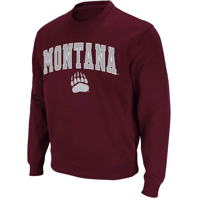 Colosseum Montana Grizzlies Arch  Logo Crew Neck Sweatshirt