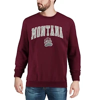 Colosseum Montana Grizzlies Arch  Logo Crew Neck Sweatshirt