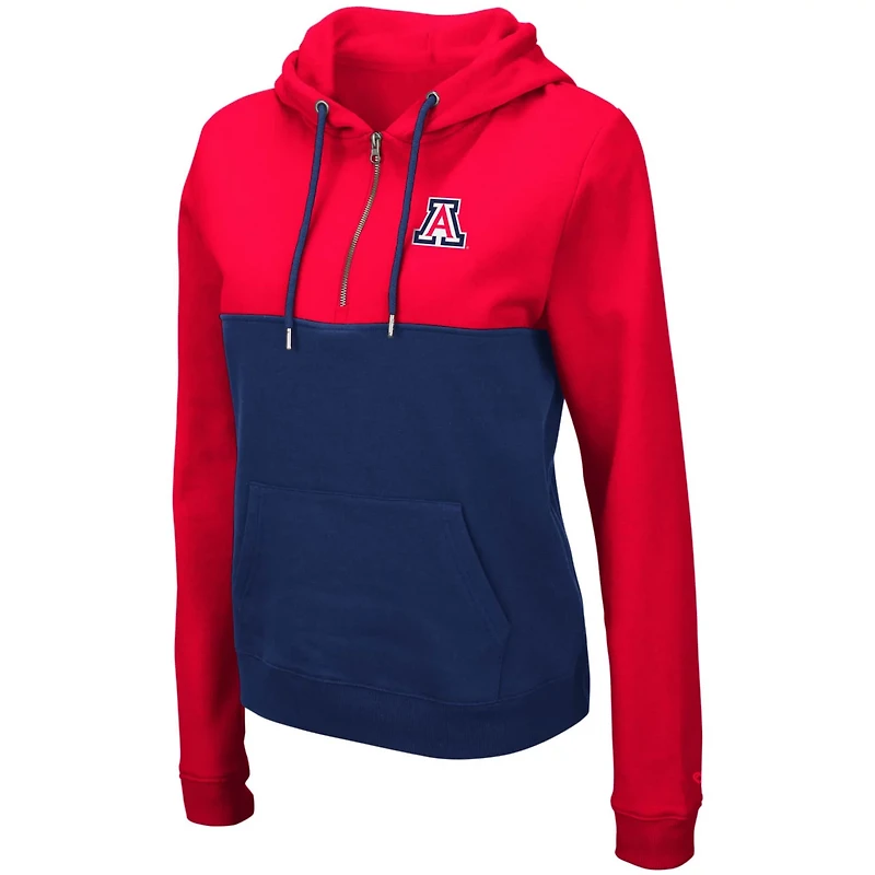 Colosseum Navy Arizona Wildcats Aidan Lightweight Half-Zip Hoodie
