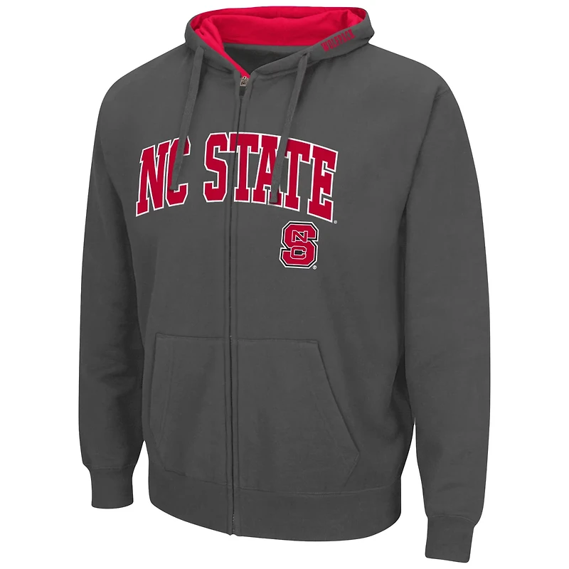 Colosseum NC State Wolfpack Arch Logo 30 Full-Zip Hoodie