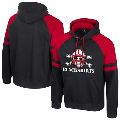 Colosseum Nebraska Huskers Todd Raglan Pullover Hoodie