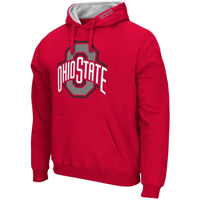 Colosseum Ohio State Buckeyes Arch and Logo Pullover Hoodie