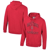 Colosseum Ohio State Buckeyes Big  Tall Cap E- Pullover Hoodie