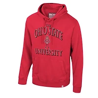 Colosseum Ohio State Buckeyes Big  Tall Cap E- Pullover Hoodie
