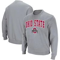 Colosseum Ohio State Buckeyes Team Arch  Logo Tackle Twill Pullover Sweatshirt