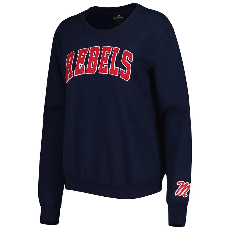 Colosseum Ole Miss Rebels Campanile Pullover Sweatshirt