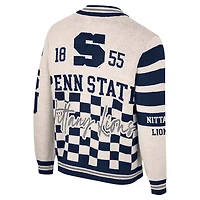 Colosseum Penn State Nittany Lions Jacquard Full-Zip Sweater