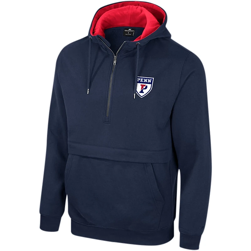 Colosseum Pennsylvania Quakers Team Half-Zip Pullover Hoodie