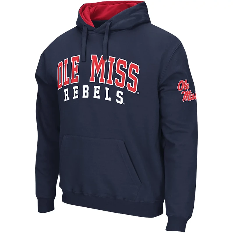 Colosseum Powder Ole Miss Rebels Double Arch Pullover Hoodie