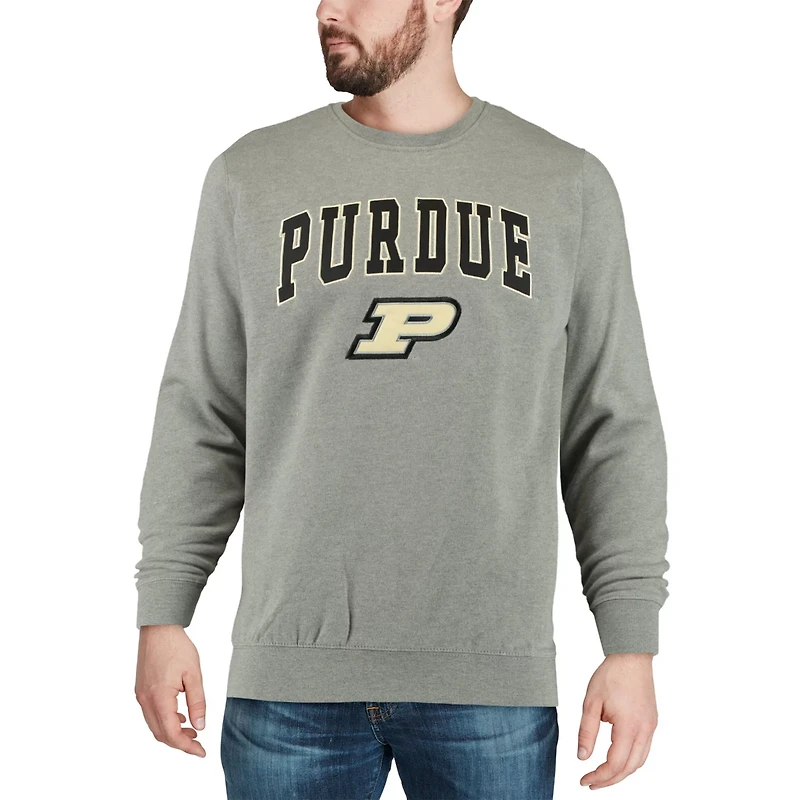 Colosseum Purdue Boilermakers Arch  Logo Crew Neck Sweatshirt