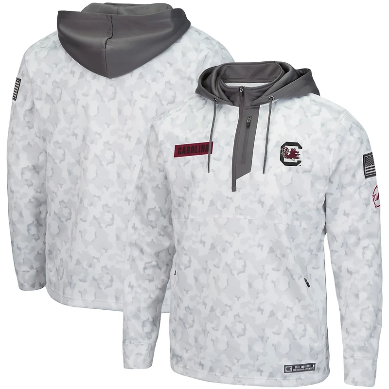 Colosseum South Carolina Gamecocks OHT Military Appreciation Quarter-Zip Hoodie