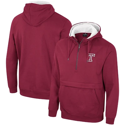 Colosseum Temple Owls Team Half-Zip Pullover Hoodie