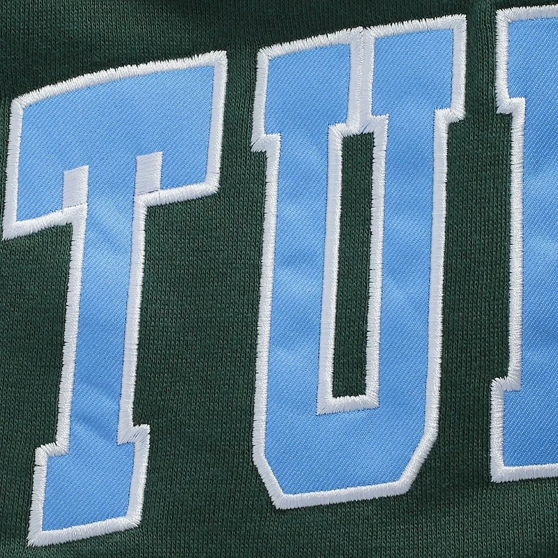 Colosseum Tulane Wave Arch  Logo Tackle Twill Pullover Sweatshirt