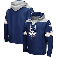 Colosseum UConn Huskies 20 Lace-Up Pullover Hoodie