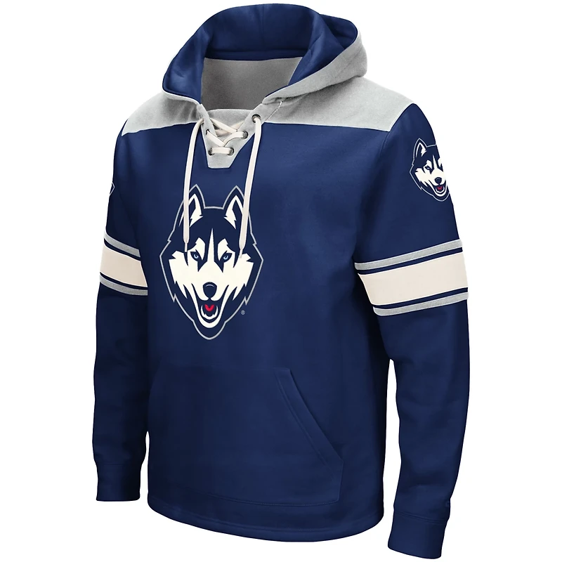 Colosseum UConn Huskies 20 Lace-Up Pullover Hoodie
