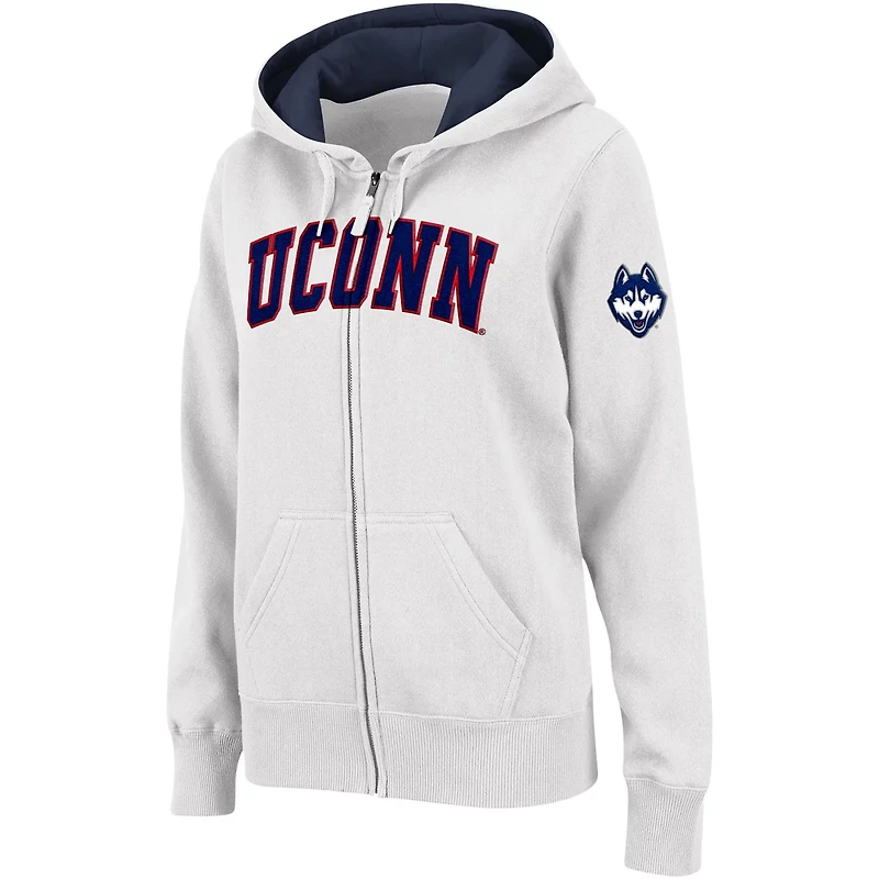 Colosseum UConn Huskies Arched Name Full-Zip Hoodie