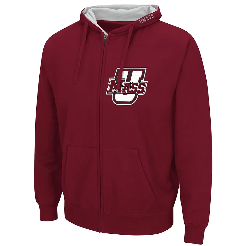 Colosseum UMass Minutemen Arch  Logo 30 Full-Zip Hoodie
