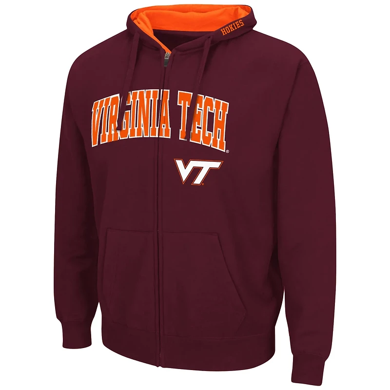 Colosseum Virginia Tech Hokies Arch Logo 30 Full-Zip Hoodie