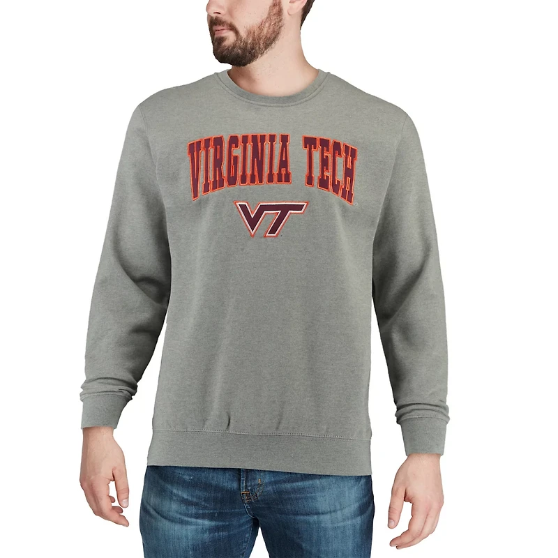 Colosseum Virginia Tech Hokies Arch  Logo Crew Neck Sweatshirt