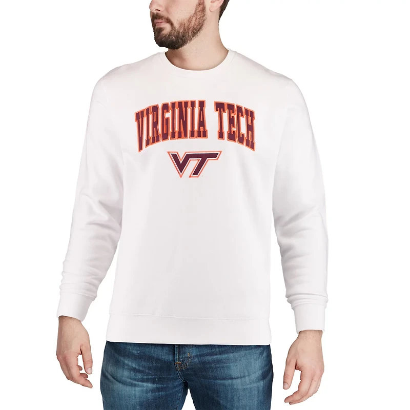 Colosseum Virginia Tech Hokies Arch Logo Crew Neck Sweatshirt