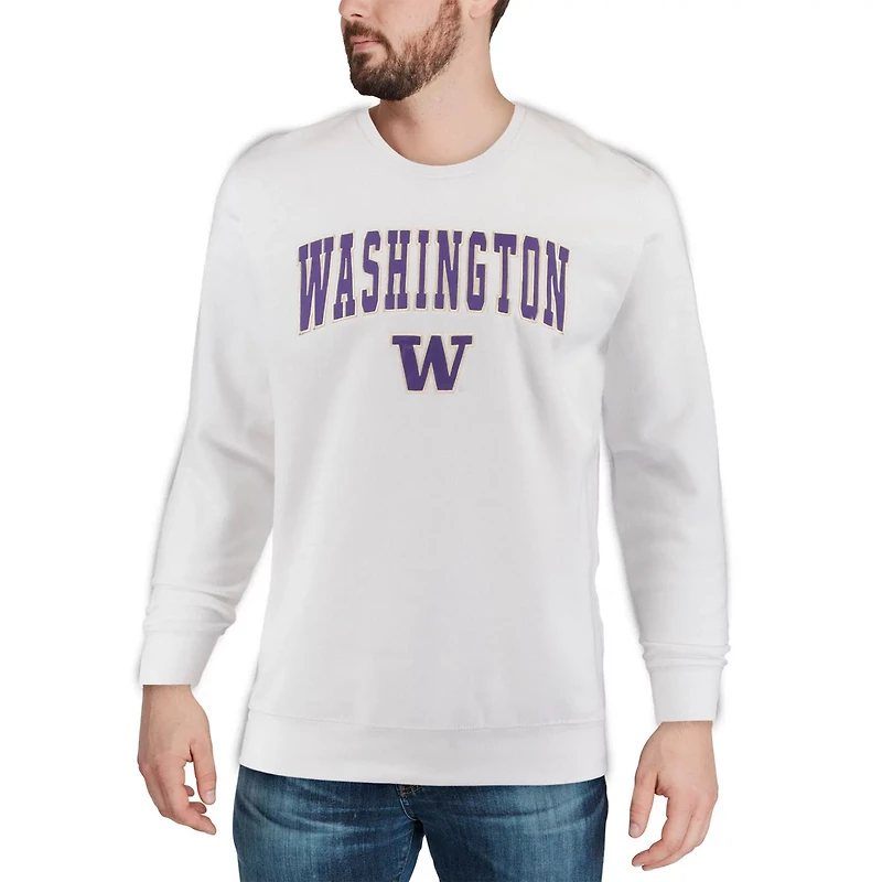 Colosseum Washington Huskies Arch  Logo Crew Neck Sweatshirt