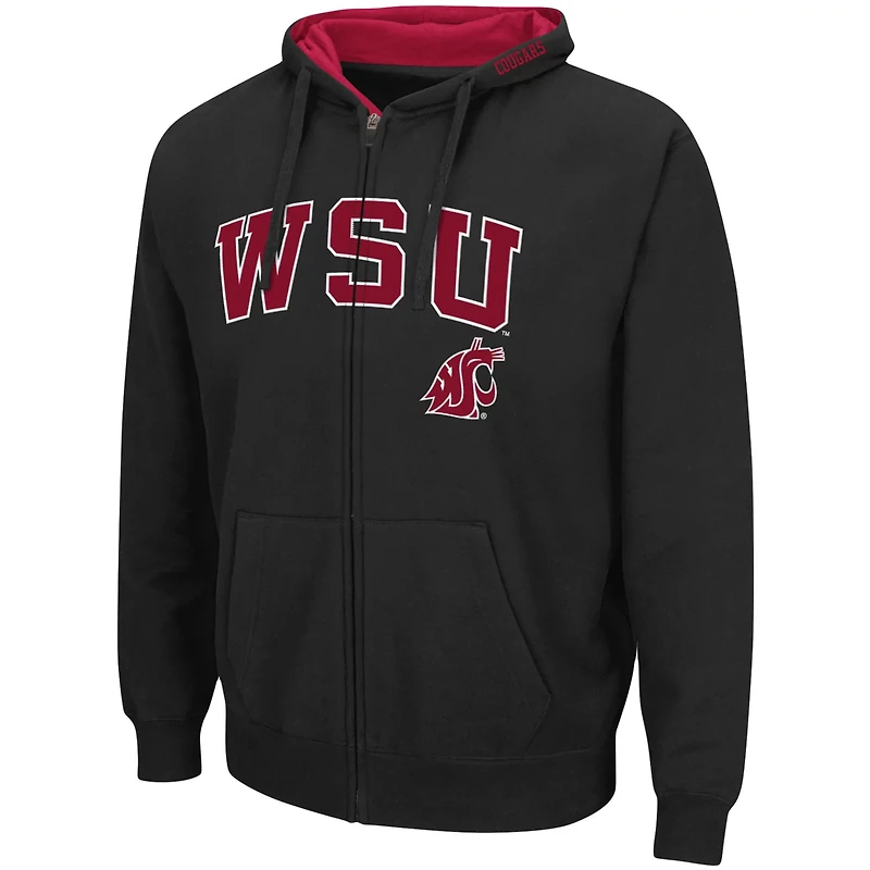 Colosseum Washington State Cougars Arch  Logo 30 Full-Zip Hoodie