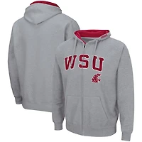 Colosseum Washington State Cougars Arch  Logo 30 Full-Zip Hoodie