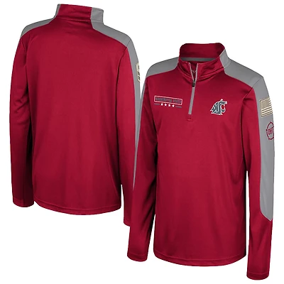 Colosseum Washington State Cougars OHT Military Appreciation Cyclone Quarter-Zip Windshirt