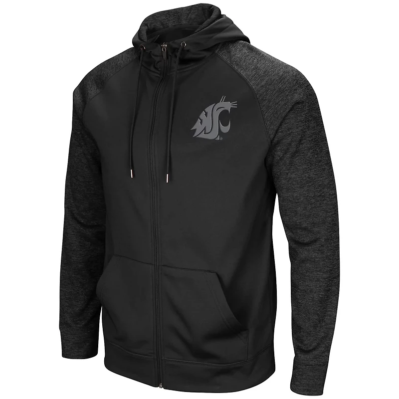 Colosseum Washington State Cougars out 30 Tonal Raglan Full-Zip Hoodie