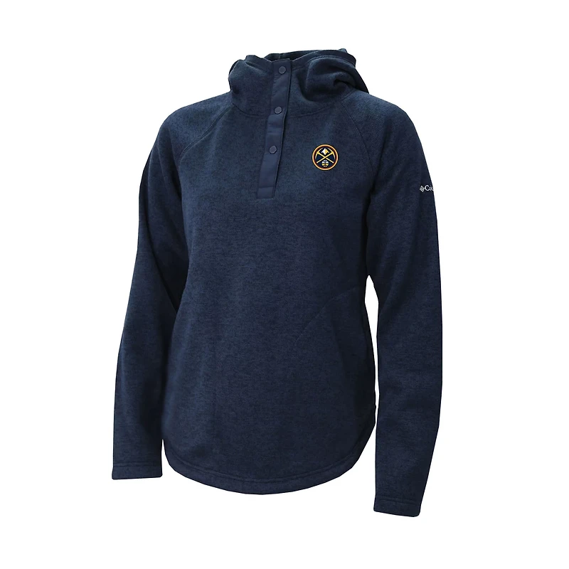 Columbia Denver Nuggets Sweater Weather Quarter-Snap Hoodie