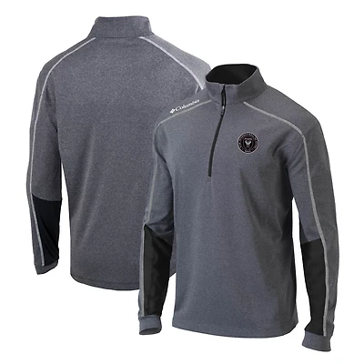 Columbia Heathered Gray Inter Miami CF Omni-Wick Shotgun 20 Quarter-Zip Pullover Top