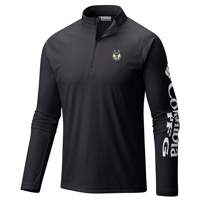 Columbia Milwaukee Bucks PFG Terminal Tackle Quarter-Zip Top